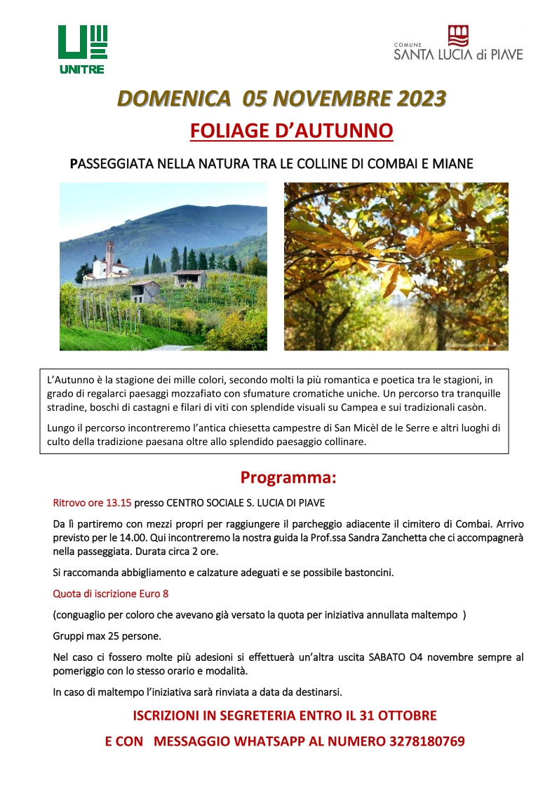 FOLIAGE D’AUTUNNO