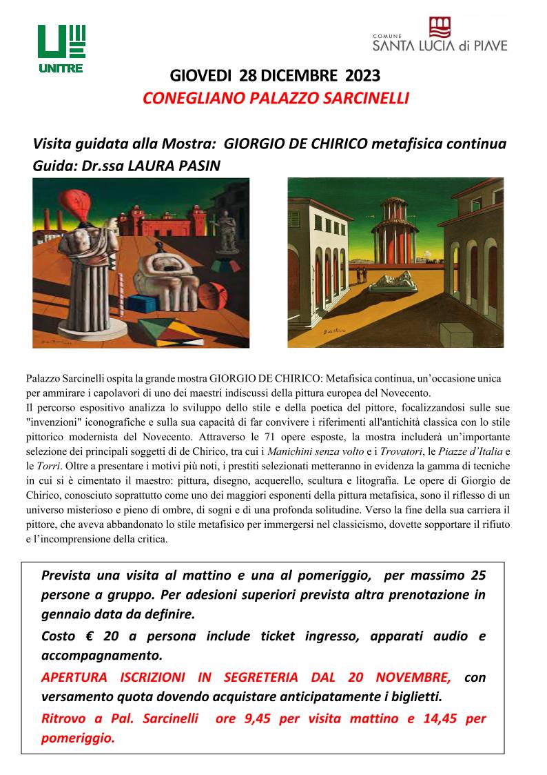 GIORGIO DE CHIRICO metafisica continua
