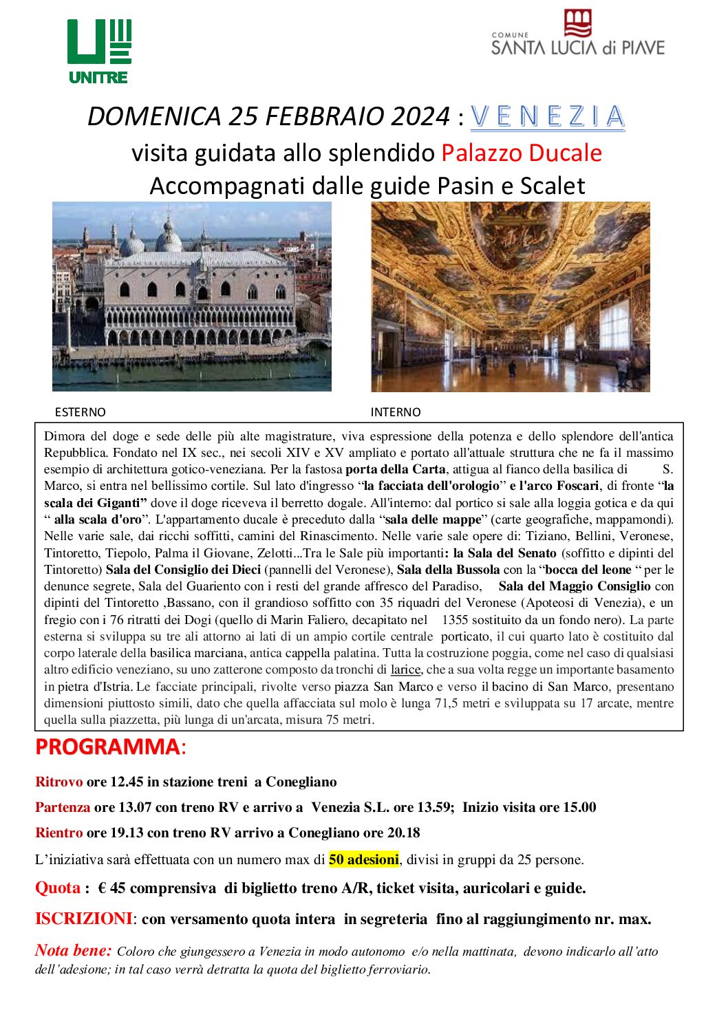 VENEZIA – Visita guidata a Palazzo Ducale