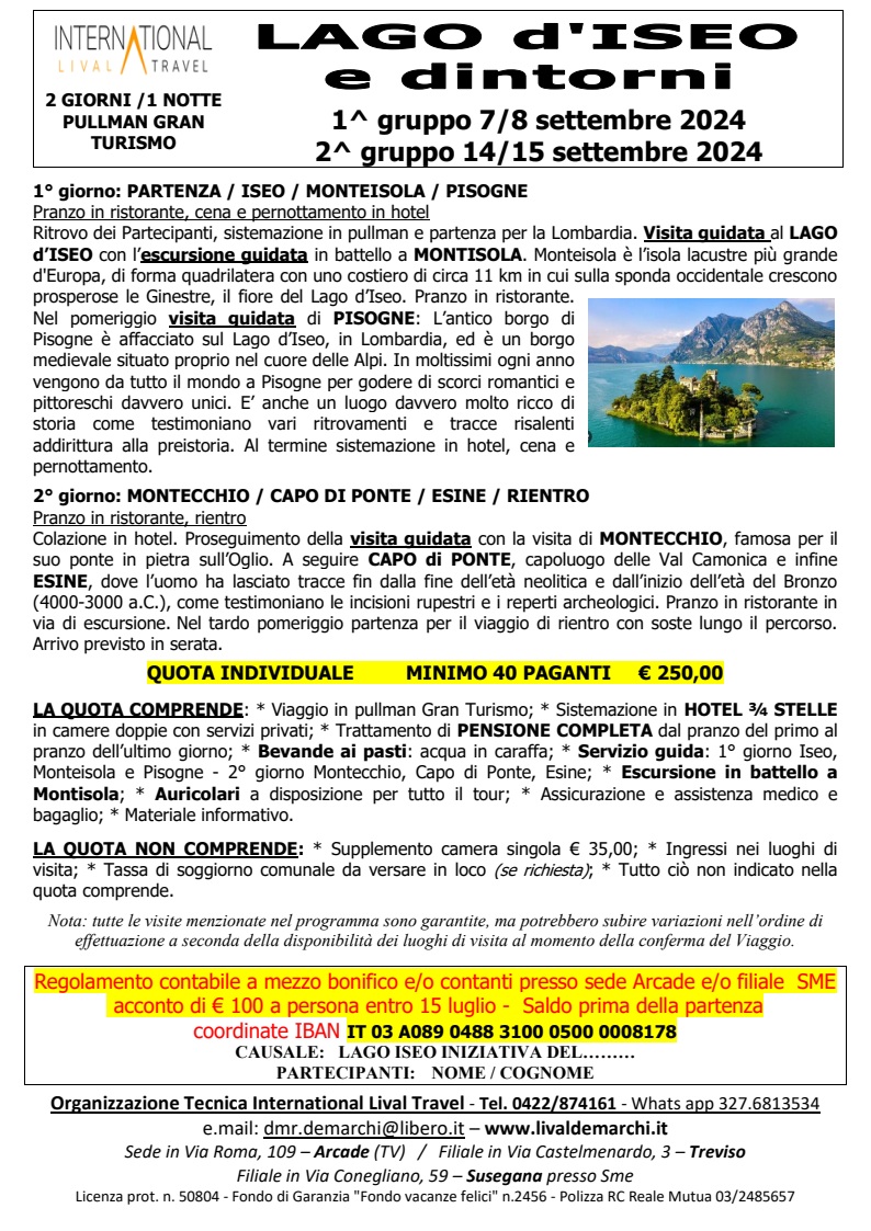 Lago D’Iseo e dintorni
