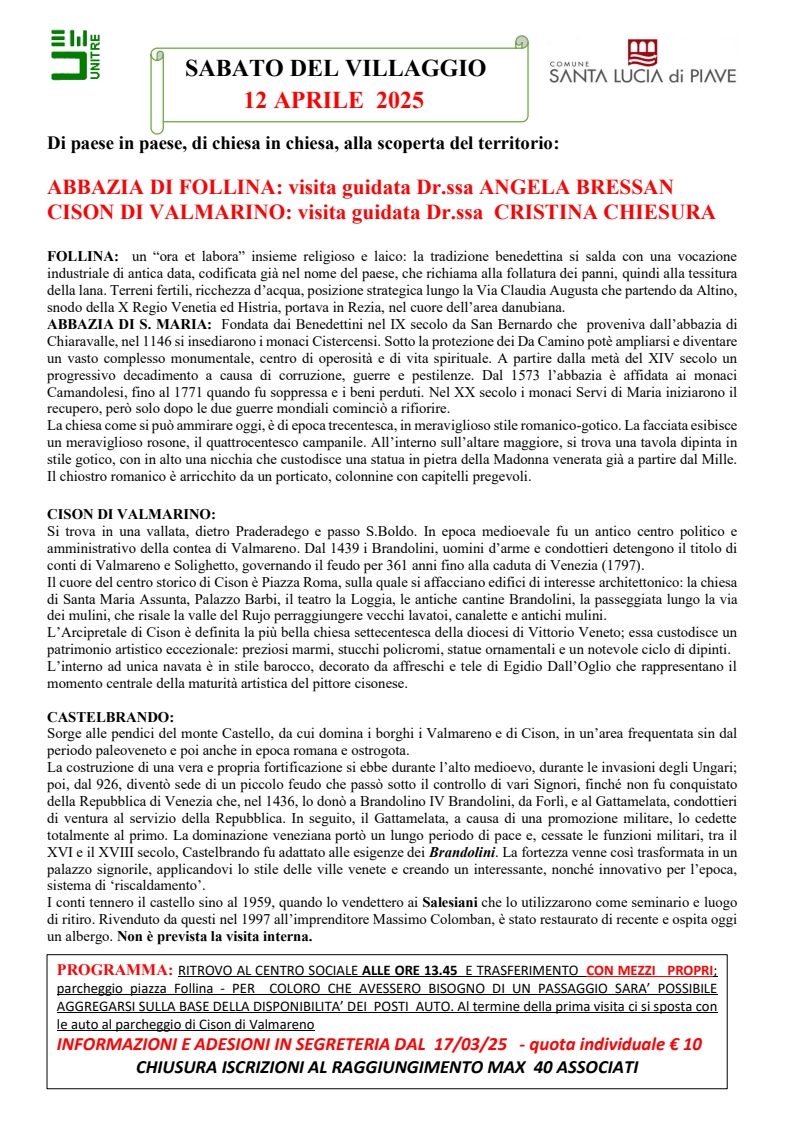Abbazia di Follina e Cison di Valmarino