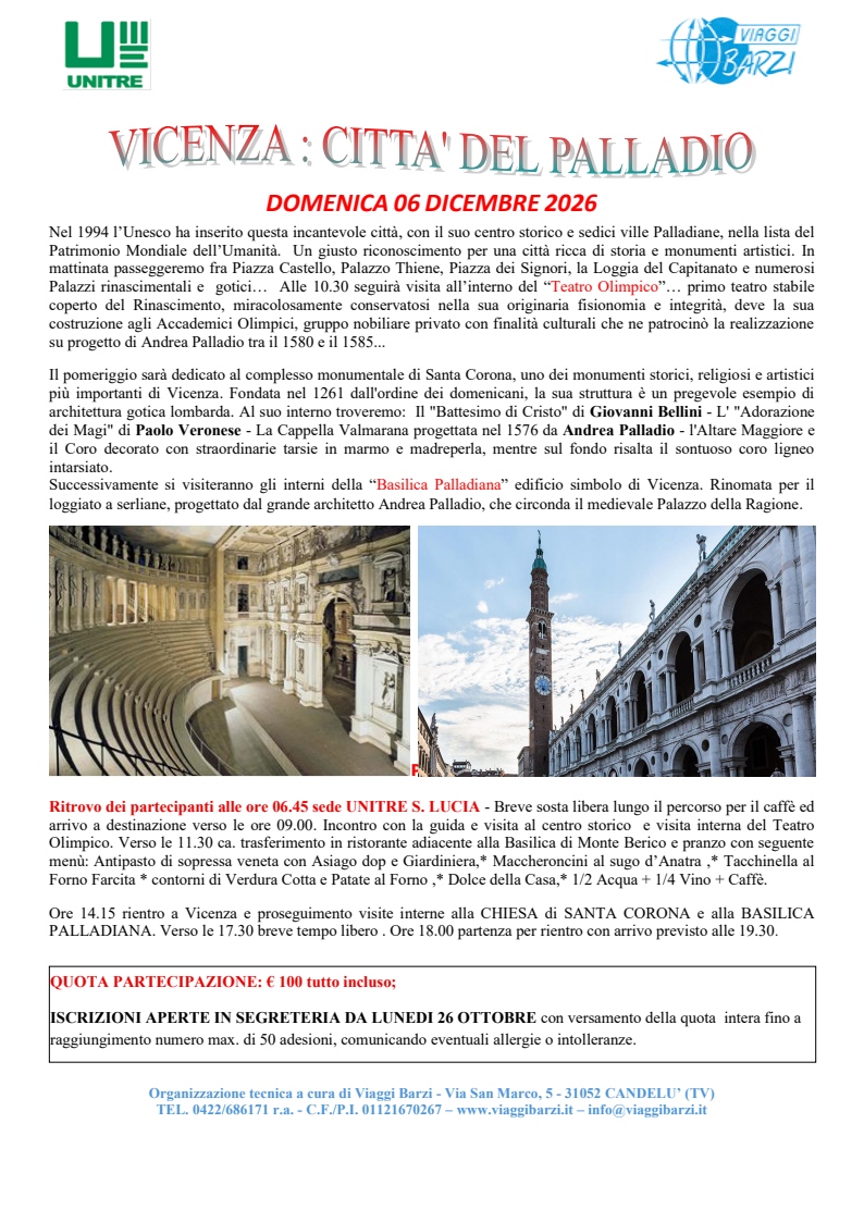 Vicenza – Città del Palladio